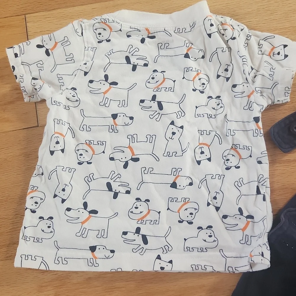 Carter's Navy Blue Dog Print Kids Matching Set 9 months